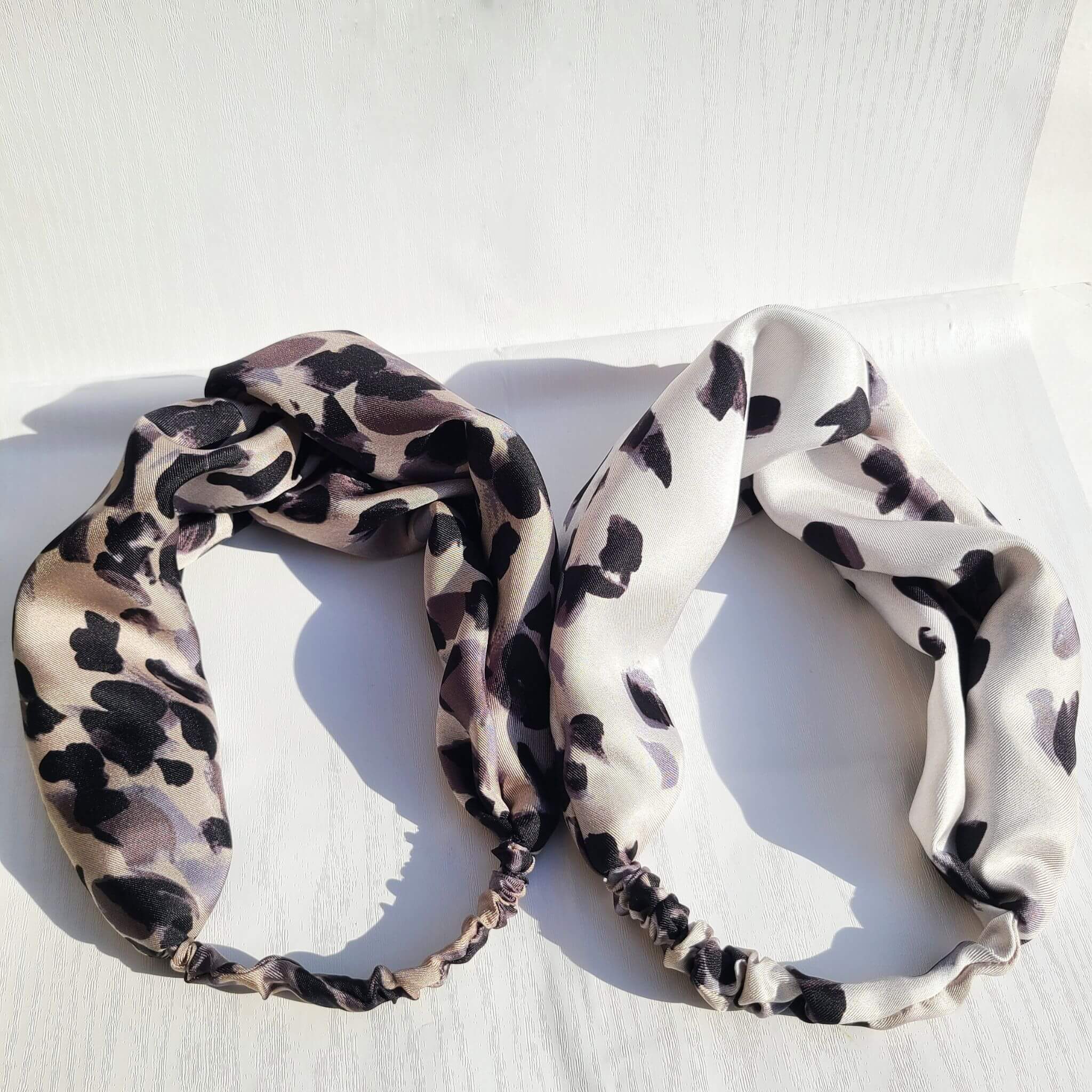 Lystrfac New Fashion Print Leopard Scrunchy Headband for Women