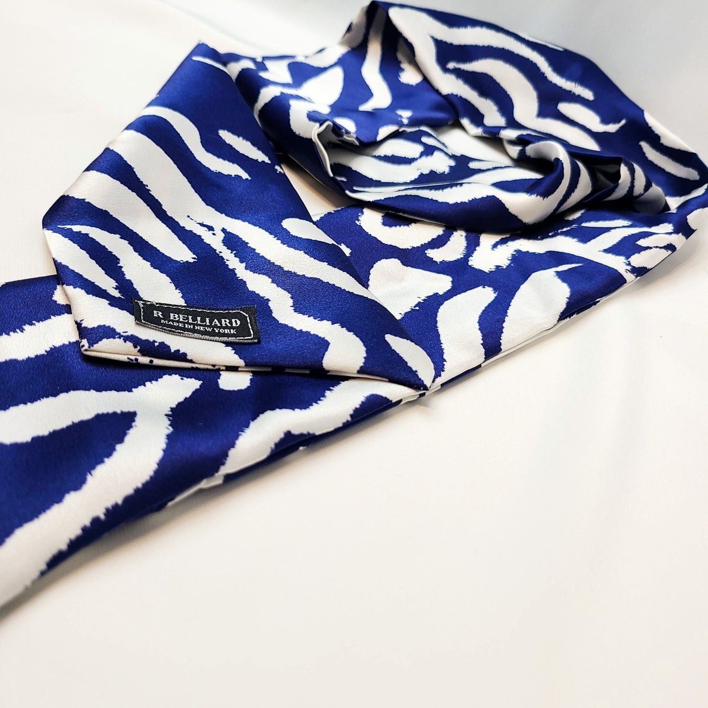 Skinny Silk Scarf - Abstract Animal Print - RBelliard