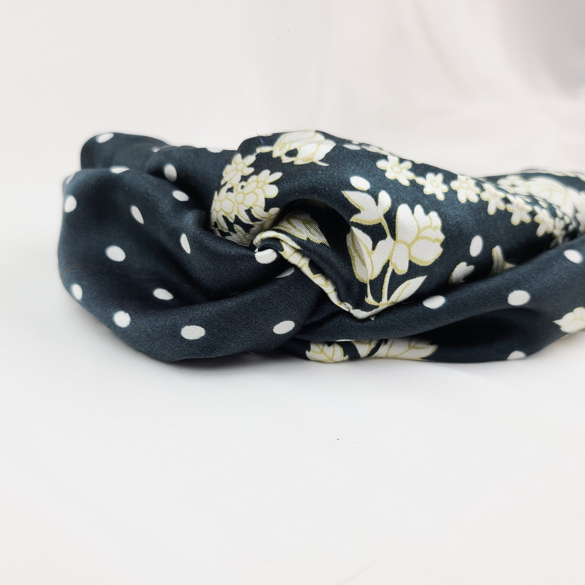 Silk Knot Headband - Graphic Floral - RBelliard