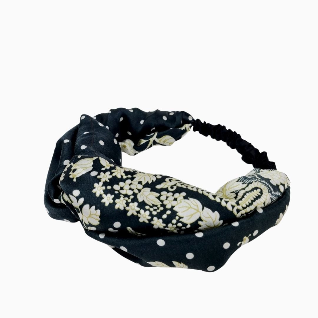 Silk Headband - Knot Style - Graphic Floral - RBelliard