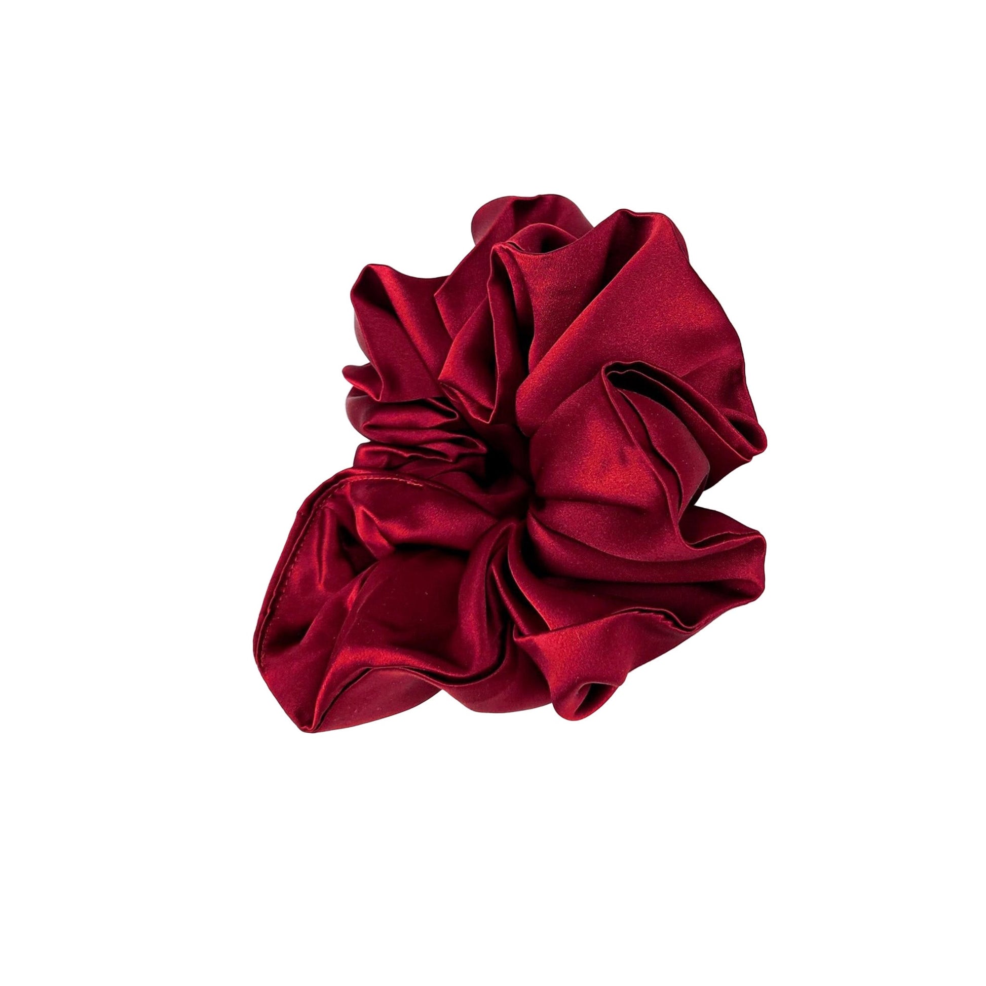 Large Silk Scrunchie Deep Red - RBelliard