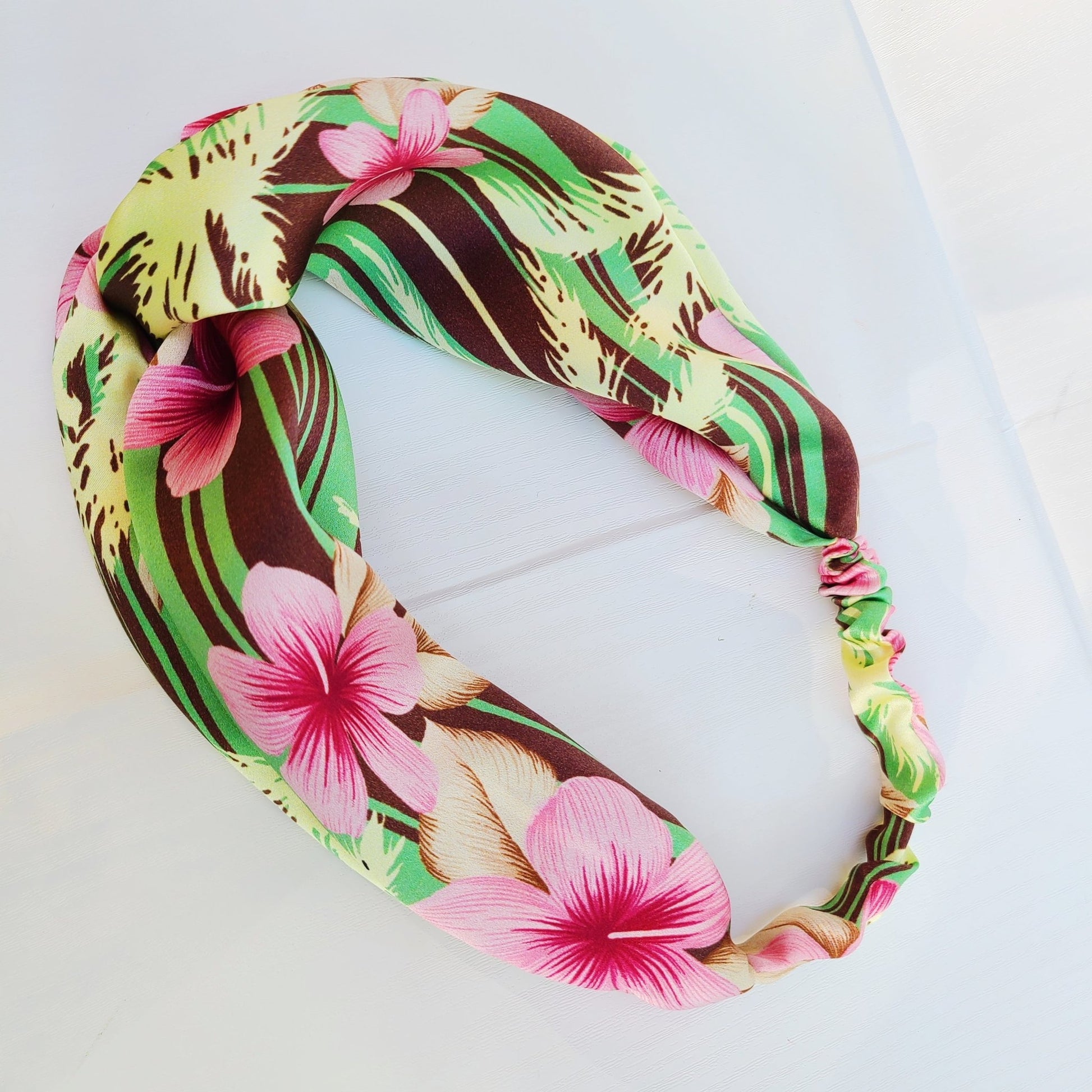 Silk Knot Headband - Hawaiian Print - RBelliard