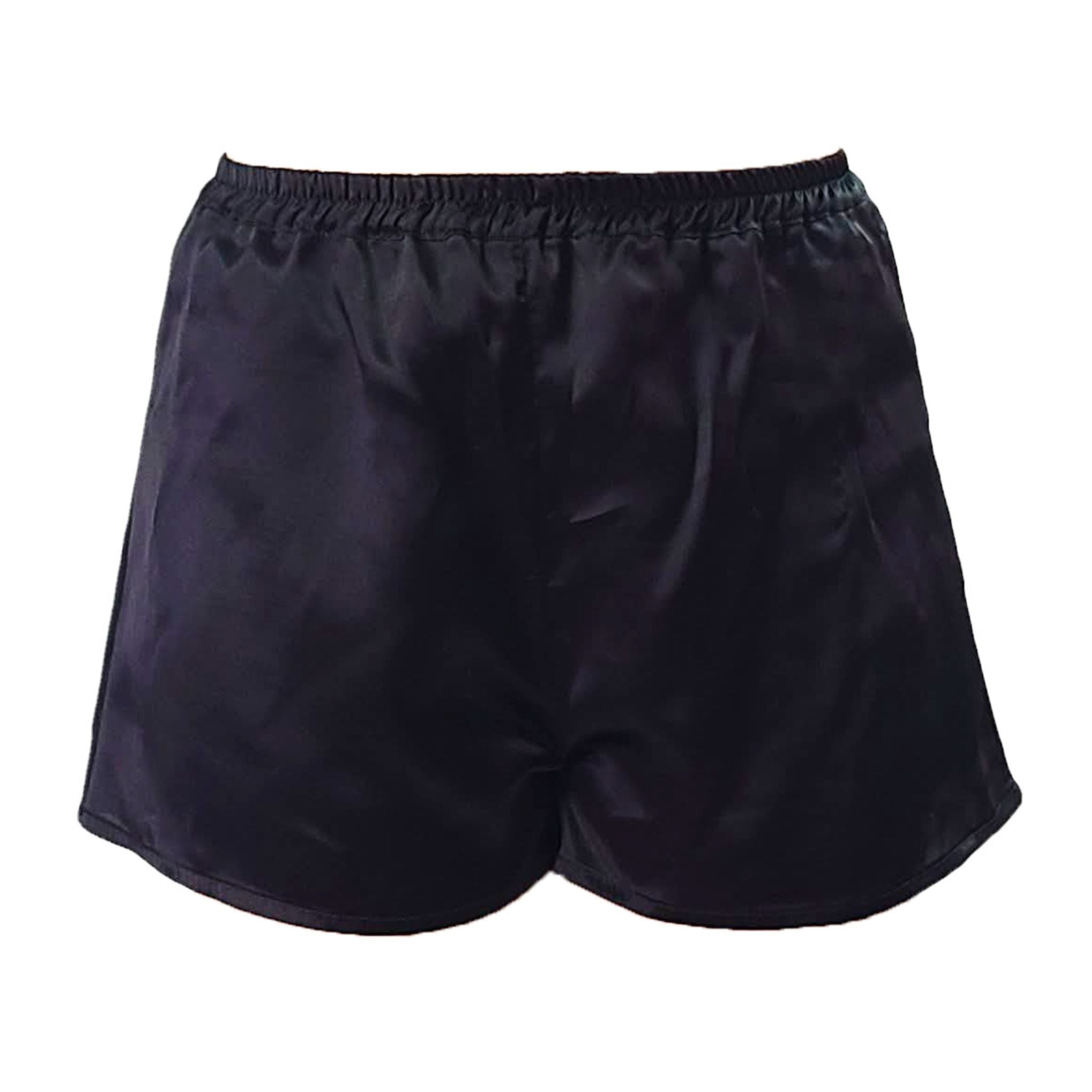 Black silk pajama online shorts