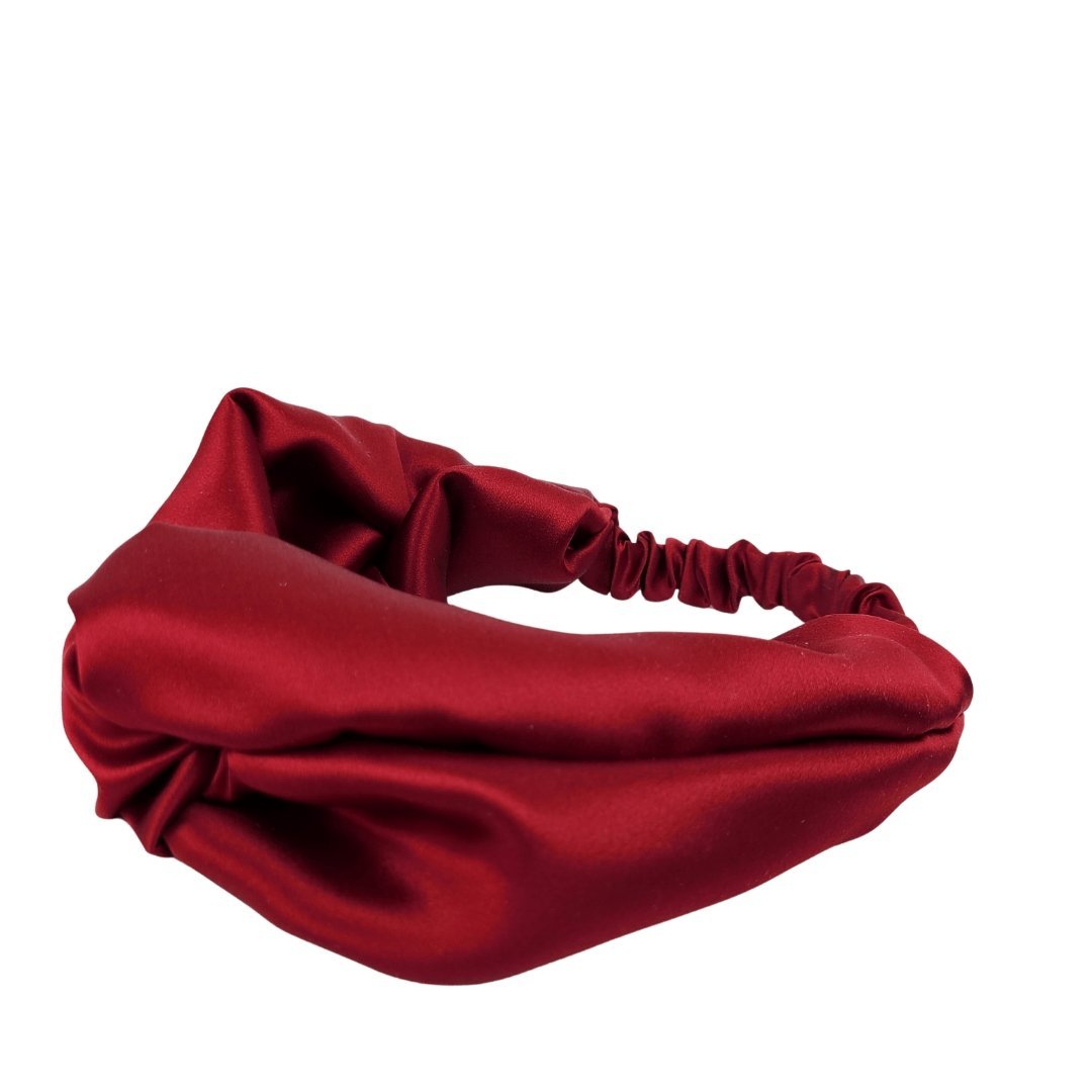 Silk Headband Dark Red - Knot Style - RBelliard