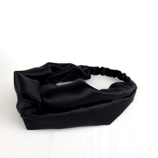 Black Silk Headband - Knot Style - RBelliard