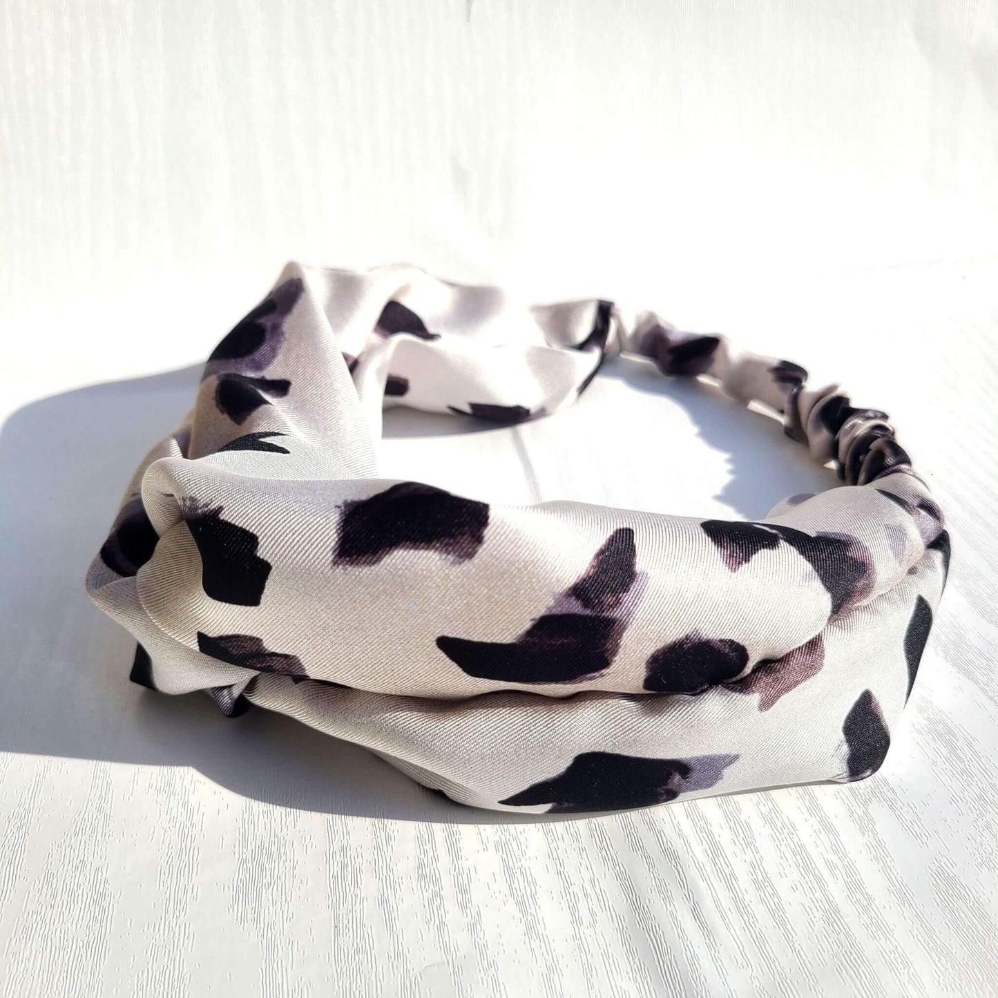 Silk Headband - Knotted Headband - Abstract Leopard Collection - RBelliard