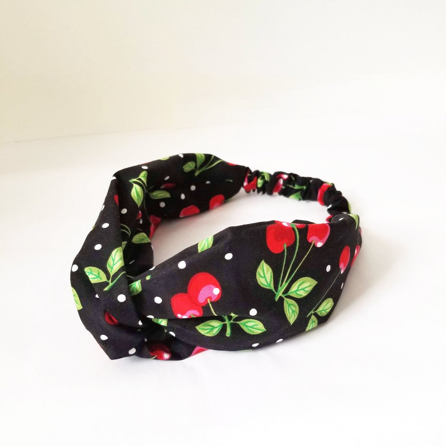 R Belliard Knot Headband Cherry Print - RBelliard